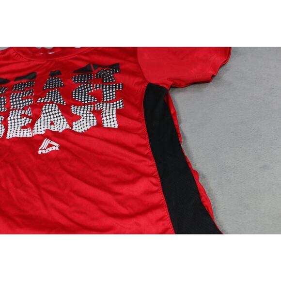 RBX Kids Athletic T-Shirt Red Black “BEAST” Graphic Performance Tee Size 5/6 - Picture 2 of 8